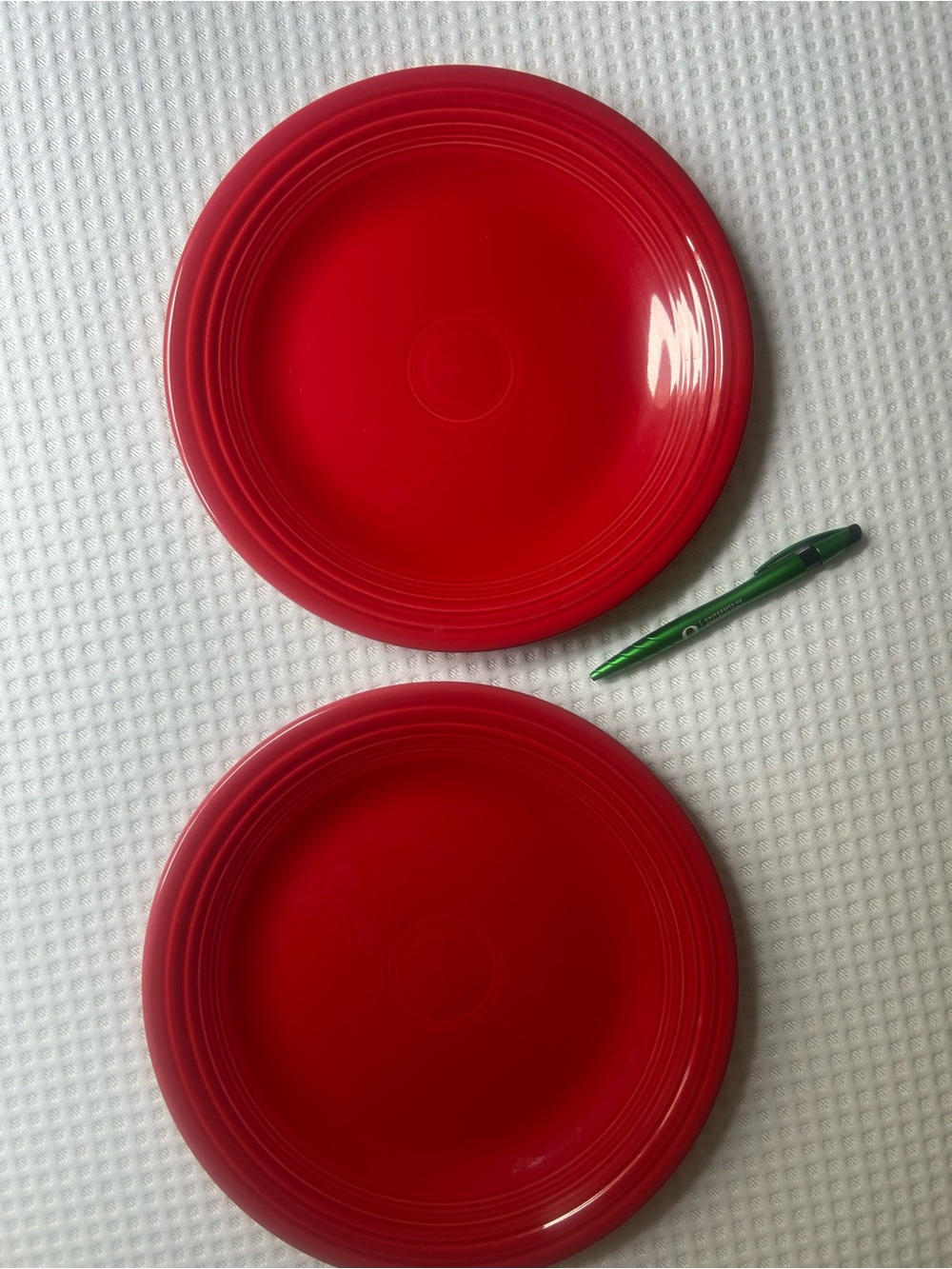 Set of Two Scarlet Fiesta Ware Dinner Plates